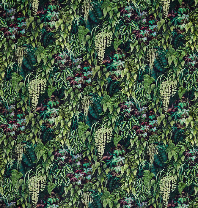 Osborne & Little Green Wall Velvet 2 Fabric F7677-02