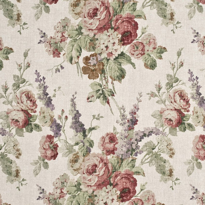 Mulberry Home Vintage Floral Rose/Green Fabric FD264.W46.0