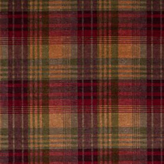 Mulberry Home Velvet Ancient Tartan Plum Fabric FD274.H113.0