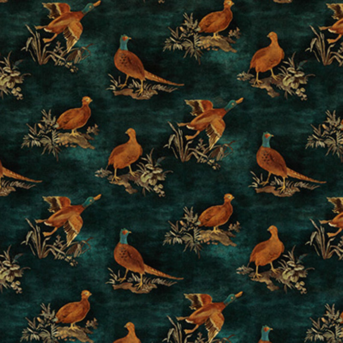 Mulberry Home Game Show Teal Fabric FD316.R122.0