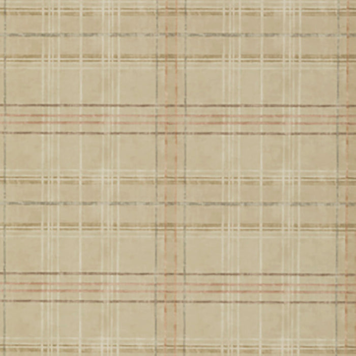 Mulberry Home Shetland Plaid Sand Wallpaper FG086.N102.0