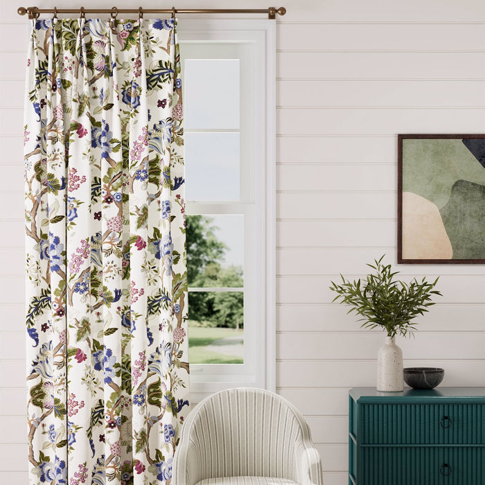 Sanderson Fusang Tree Peacock Blue 226964 Fabric DWAT226964