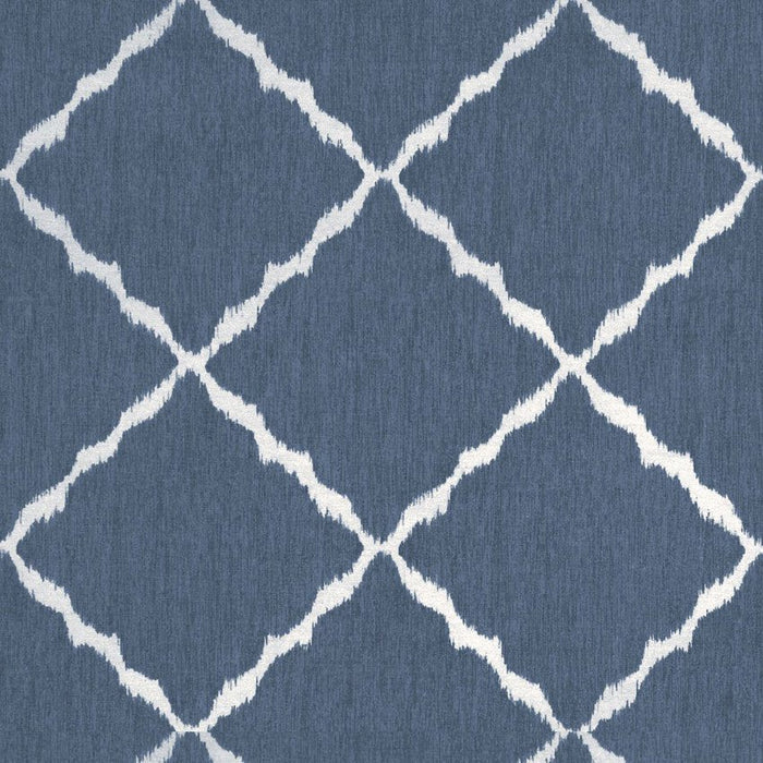 Kravet Basics Ikat Strie Indigo Fabric Sample IKATSTRIE.5