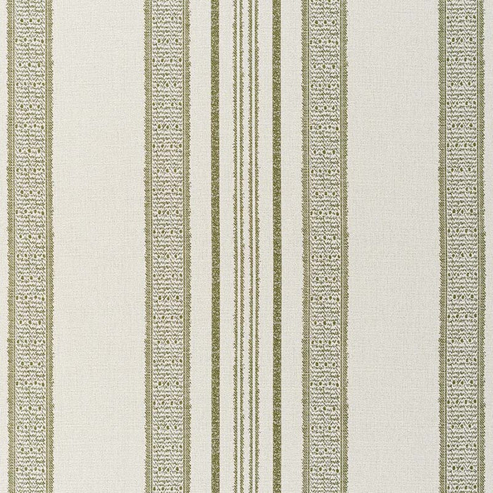 Jasper Indian Garden Stripe Green Fabric JO 1022