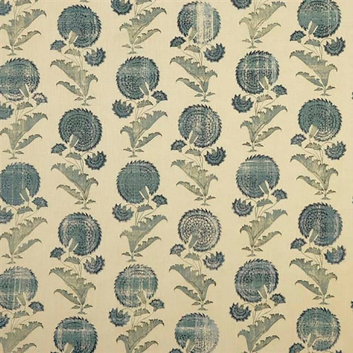 Jasper Indian Flower Blue Fabric JP-1001