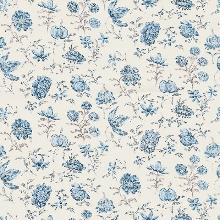 Jasper Blenheim Sprig Swiss Blue Fabric JP 1902