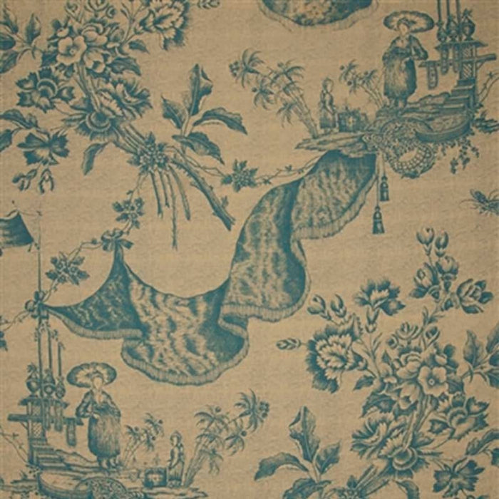 Jasper Chinese Toile Turquoise Fabric JP-7183