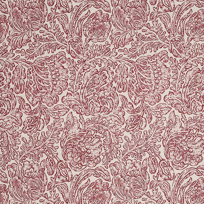 Jasper Woodblock Flower Red Fabric JP 7211