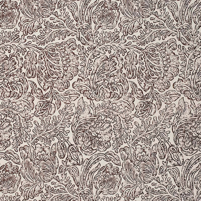 Jasper Woodblock Flower Brown Fabric JP 7212