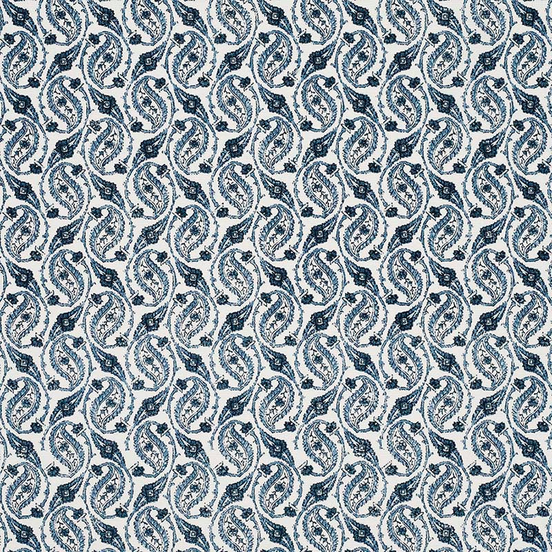 Jasper Gainsborough Paisley Ocean Blue Fabric JP 7231