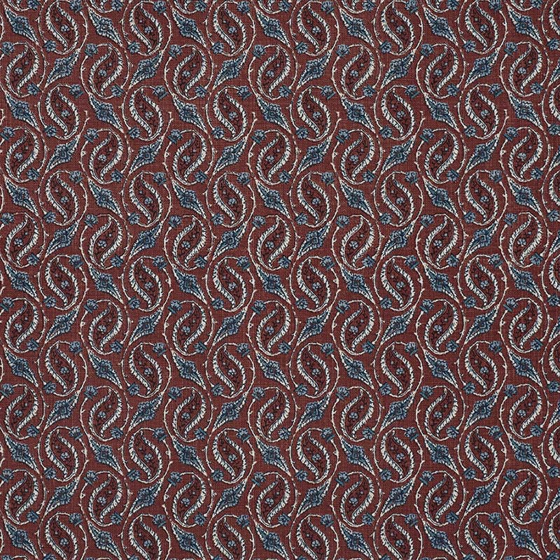 Jasper Gainsborough Paisley Rust Fabric JP 7236