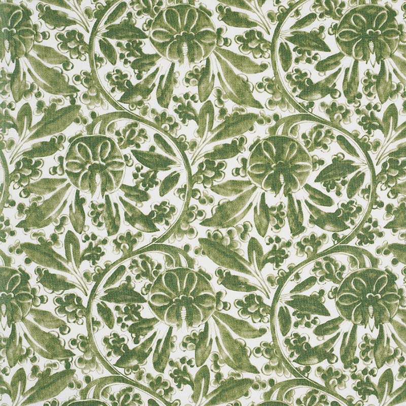 Jasper Pagoda Vine Green Fabric JP 7242