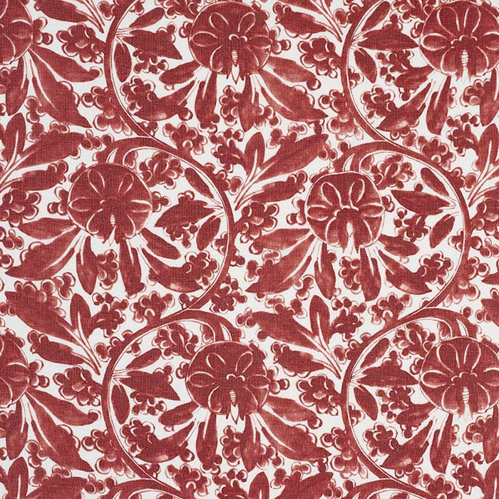 Jasper Pagoda Vine Red Fabric JP 7244