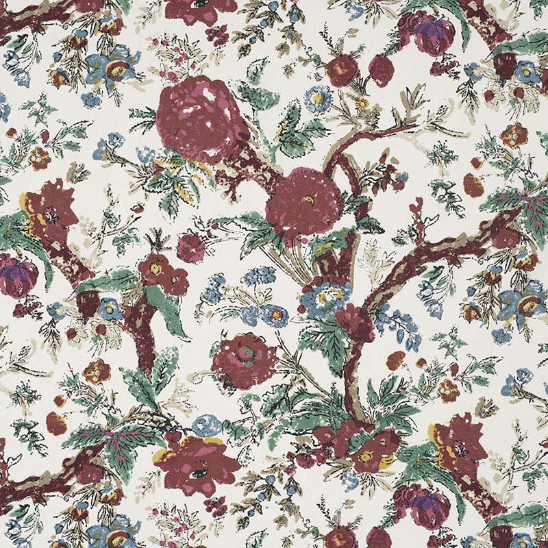 Jasper Bangalore Floral Red Fabric JP 7403