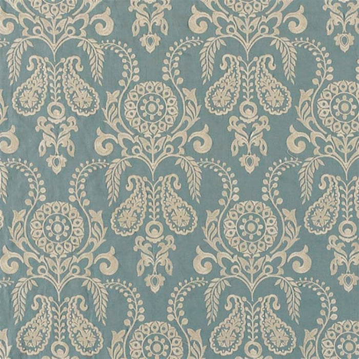 Jasper Zamora Cream on Teal Fabric JW-7601