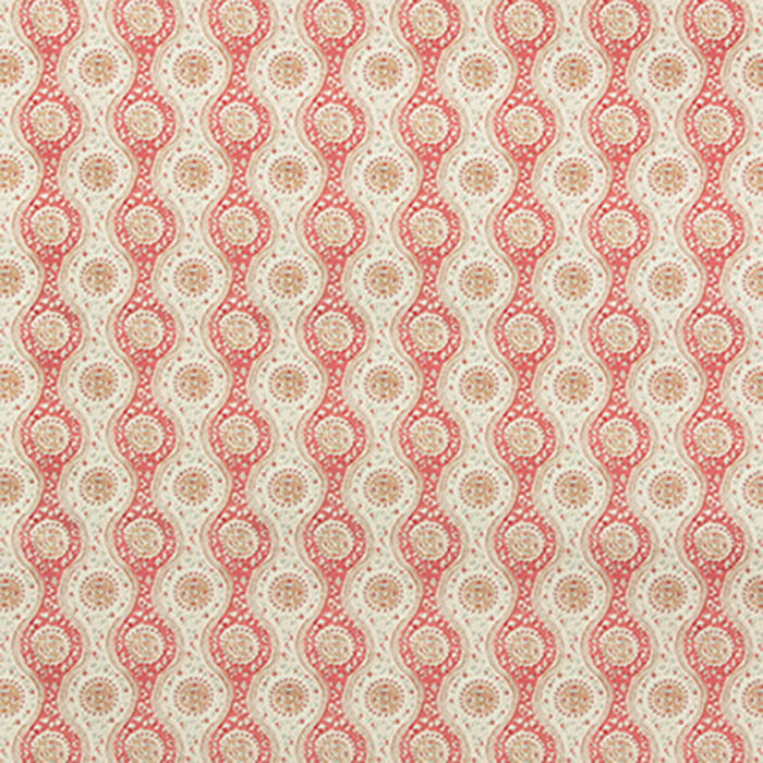 Brunschwig & Fils Nadari Print Red/Beige Fabric 8019129.196.0