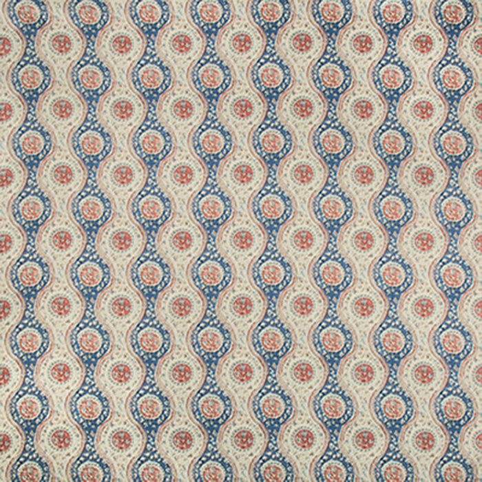 Brunschwig & Fils Nadari Print Blue/Red Fabric 8019129.519.0