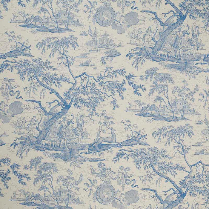 Marvic Textiles La Chasse Powder Blue Wallpaper W0550-5