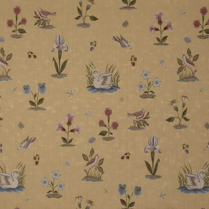 Marvic Textiles Lampas Elizabeth Gold Fabric 5202-2