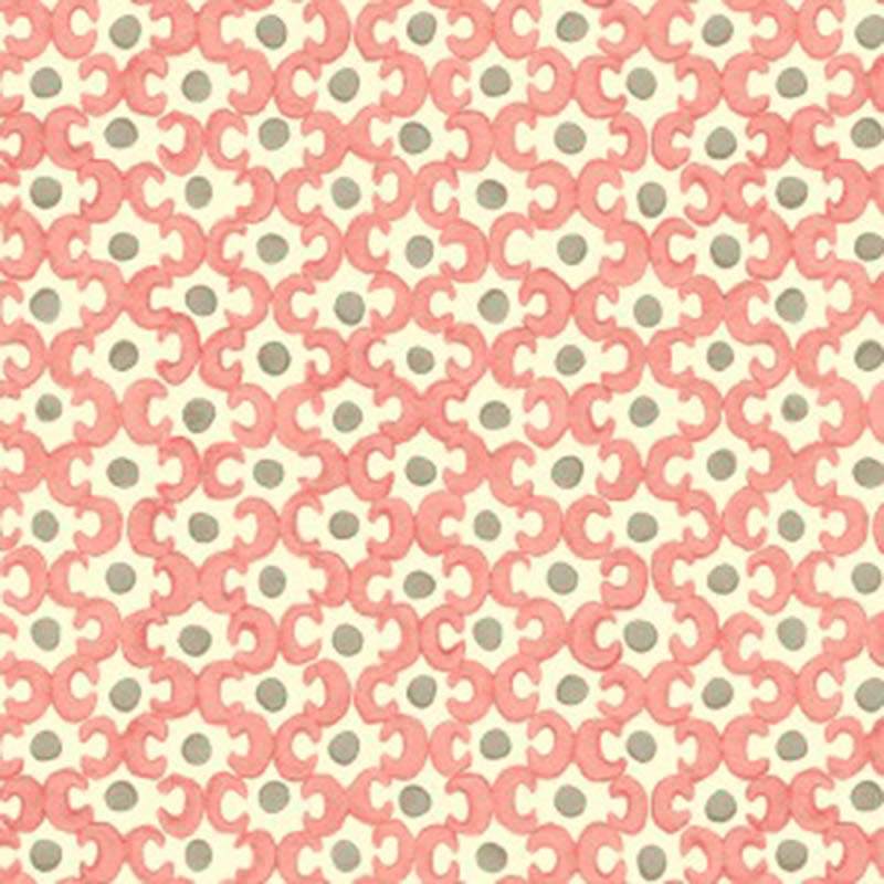 Galbraith & Paul Lattice Rhubarb/Fawn Wallpaper