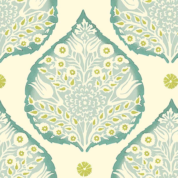 Galbraith & Paul Lotus Turquoise Wallpaper