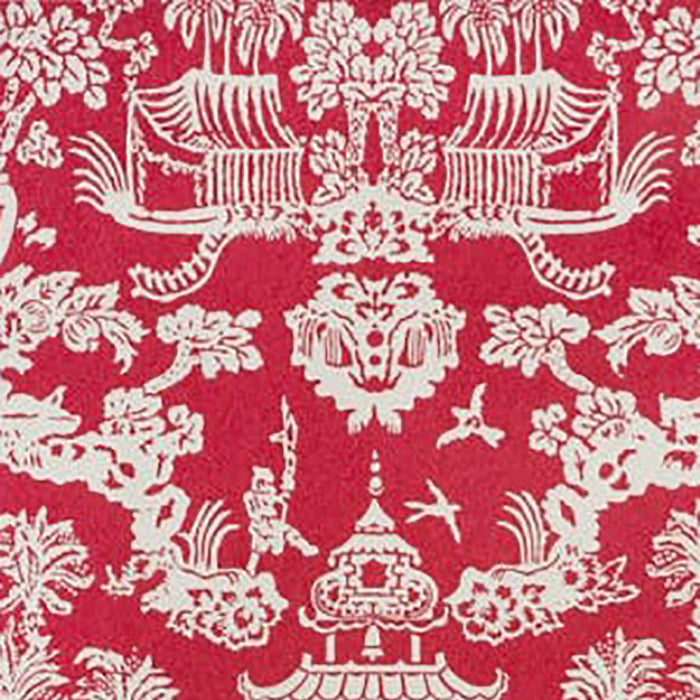 Brunschwig & Fils Lhasa Paper Red Wallpaper P8012100.19.0