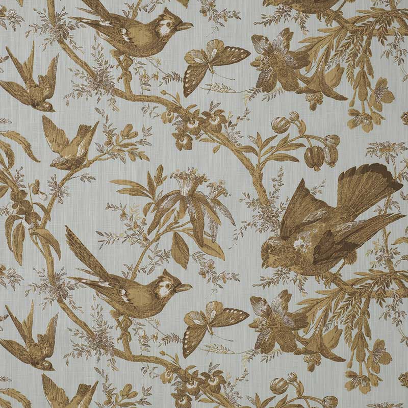 Marvic Textiles Paradisiers Tan/Eau De Nil Fabric 7709-1