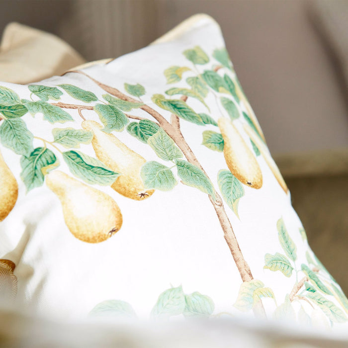 Sanderson Perry Pears Ochre/Leaf Green 226735 Fabric DNTF226735