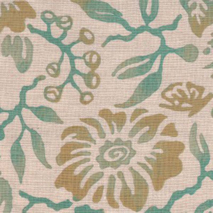 Galbraith & Paul Primitive Flower Baby Blue Fabric