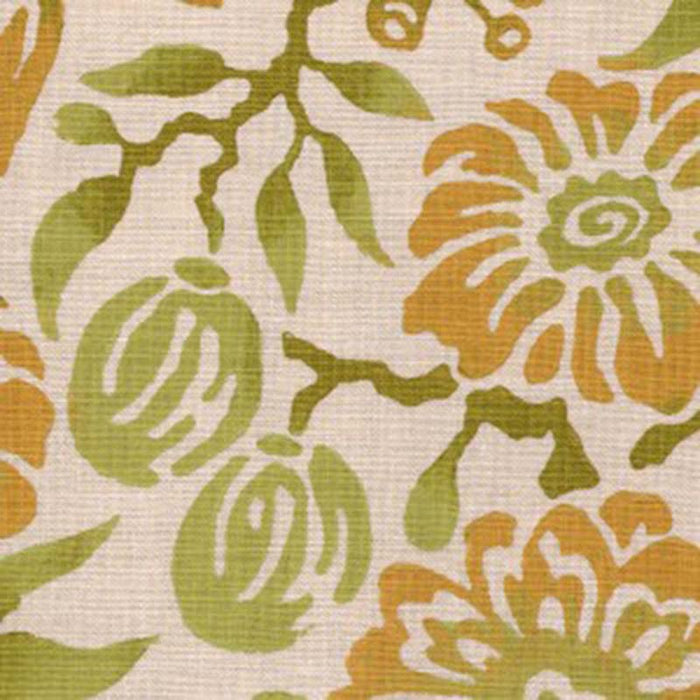 Galbraith & Paul Primitive Flower Celadon Fabric