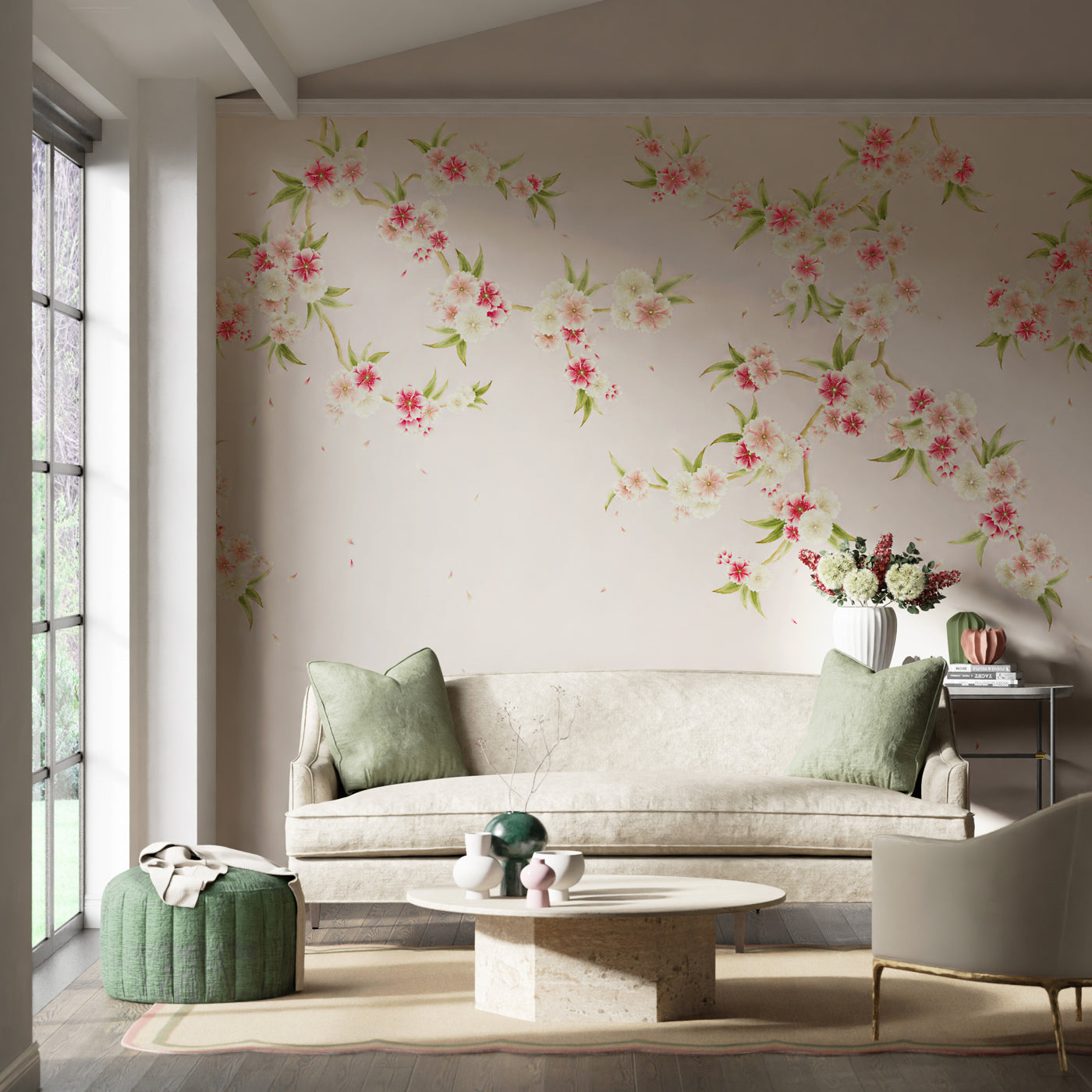 Harlequin Rosa Blush Pearl/Peony/Meadow 112887 Wallpaper HDHW112887