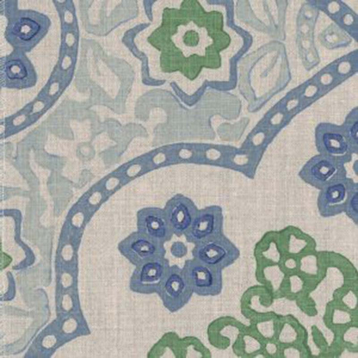 Galbraith & Paul Seville Medallion Bluestone Fabric