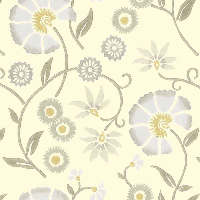 Galbraith & Paul Spring Garden Dove Gray Wallpaper