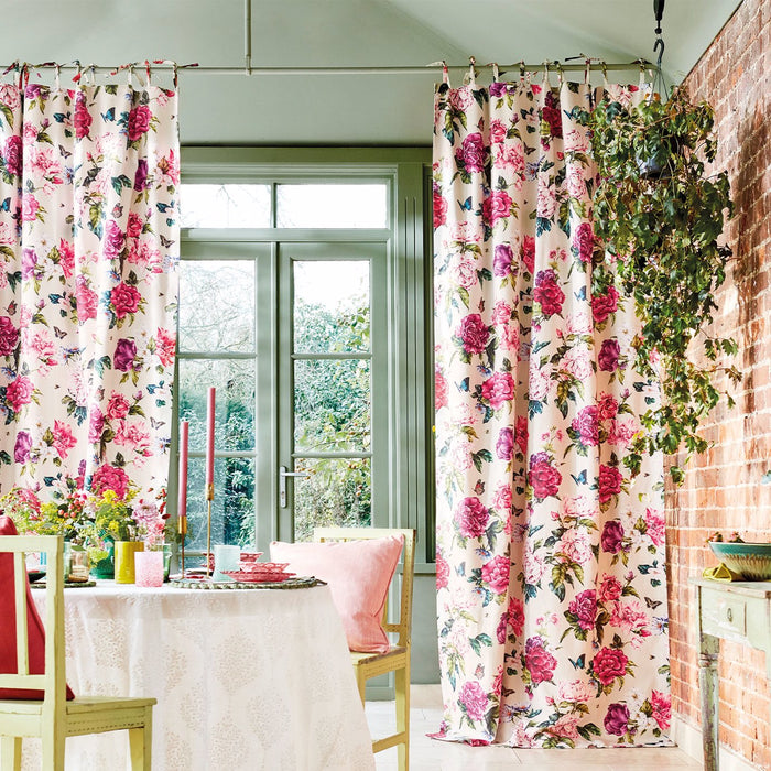 Sanderson Summer Peony Fuchshia/Rose 226748 Fabric DNTF226748