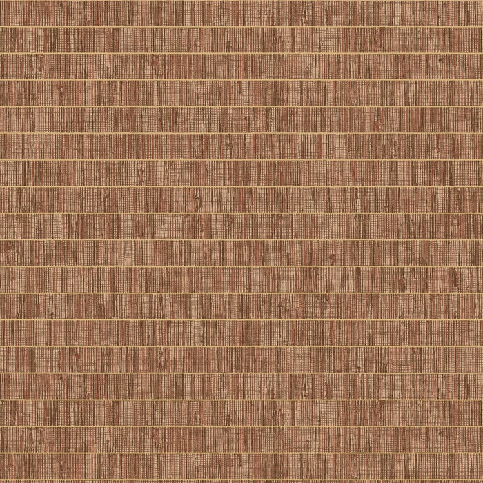 Seabrook Designs Blue Grass Band Terra Cotta Wallpaper TC70016