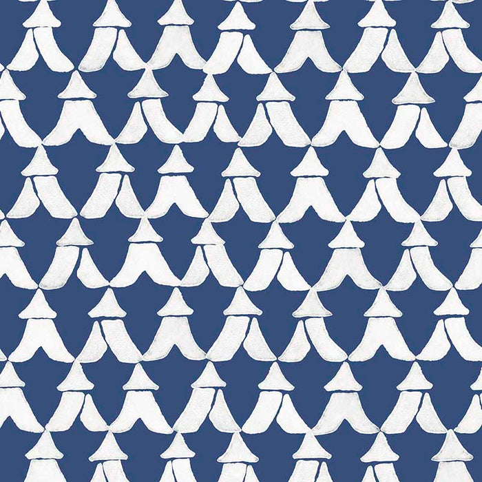 Galbraith & Paul Tents Navy / Bright White Wallpaper