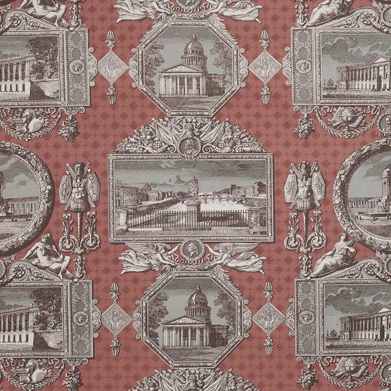 Marvic Textiles Les Vues De Paris Mulberry Fabric 6203-9