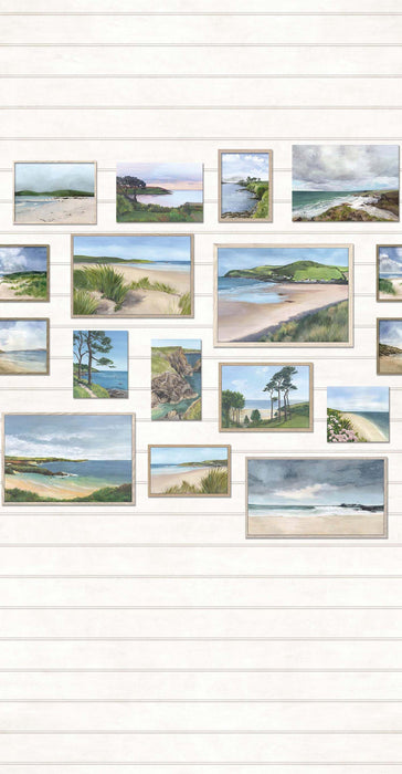 Osborne & Little Seascape Panel  1 Wallpaper W7681-01