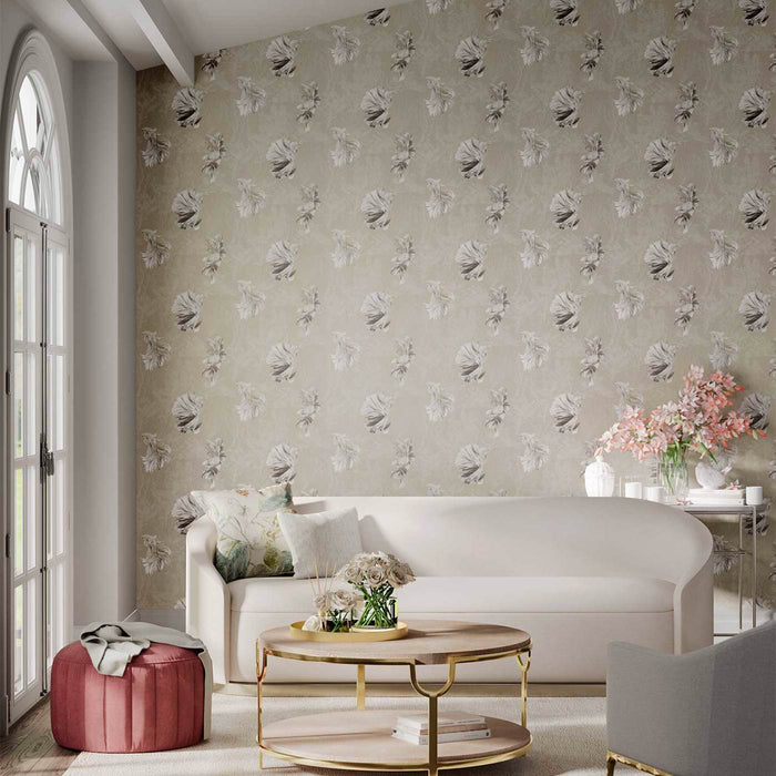 Harlequin Halfmoon Gilver/ Tranquility 112765 Wallpaper HTEW112765